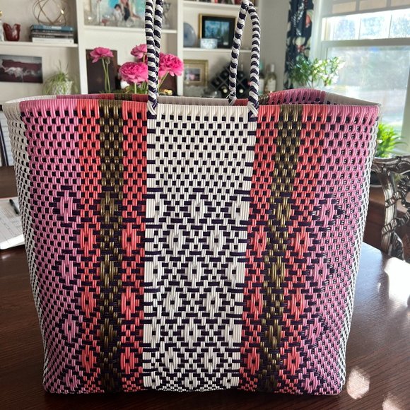 NWOT COCOLES SALMON CITRON TOTE Large - Picture 1 of 3